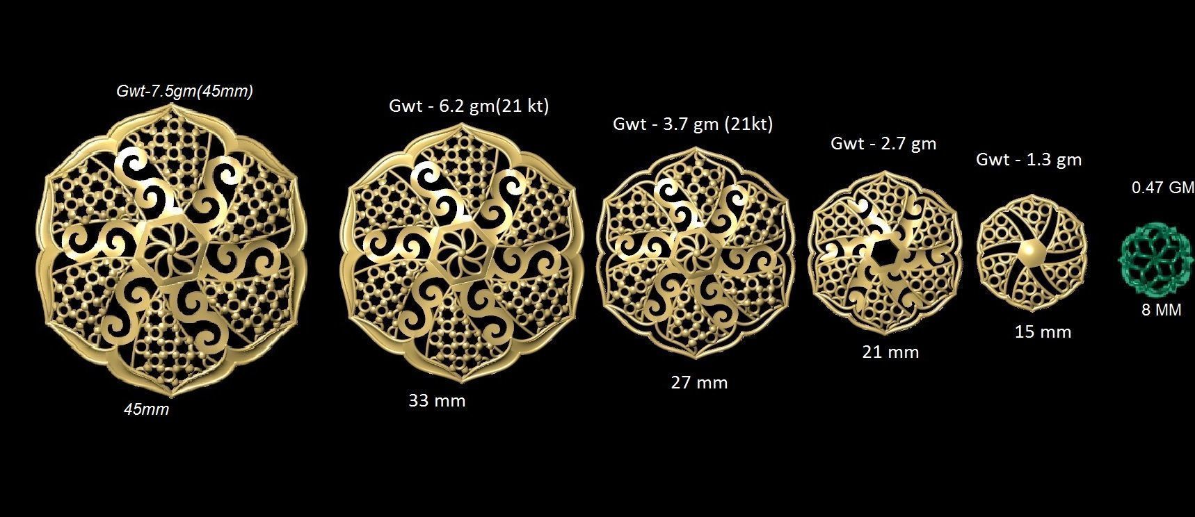 DUBAI PENDANT STLYE JAALI 3D print model_98