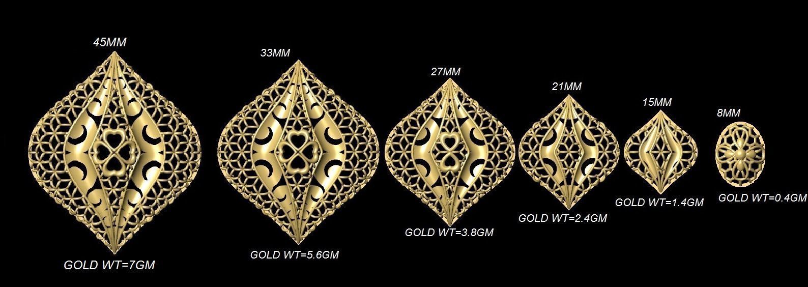 DUBAI PENDANT STLYE JAALI 3D print model_43