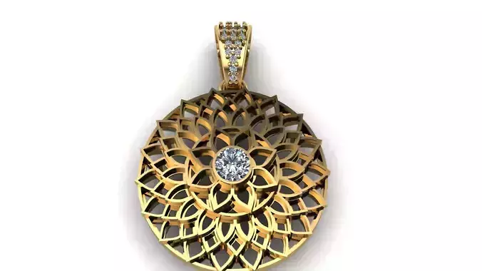 FILIGREE DIAMOND PENDANT 3D PRINTABLE MODEL