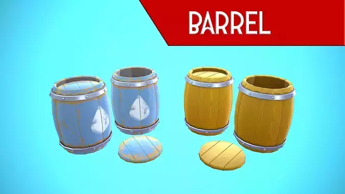 BARREL CARTOON STYLIZED 