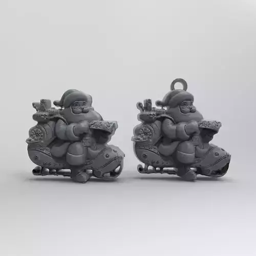 christmas sanda decor  3D print model