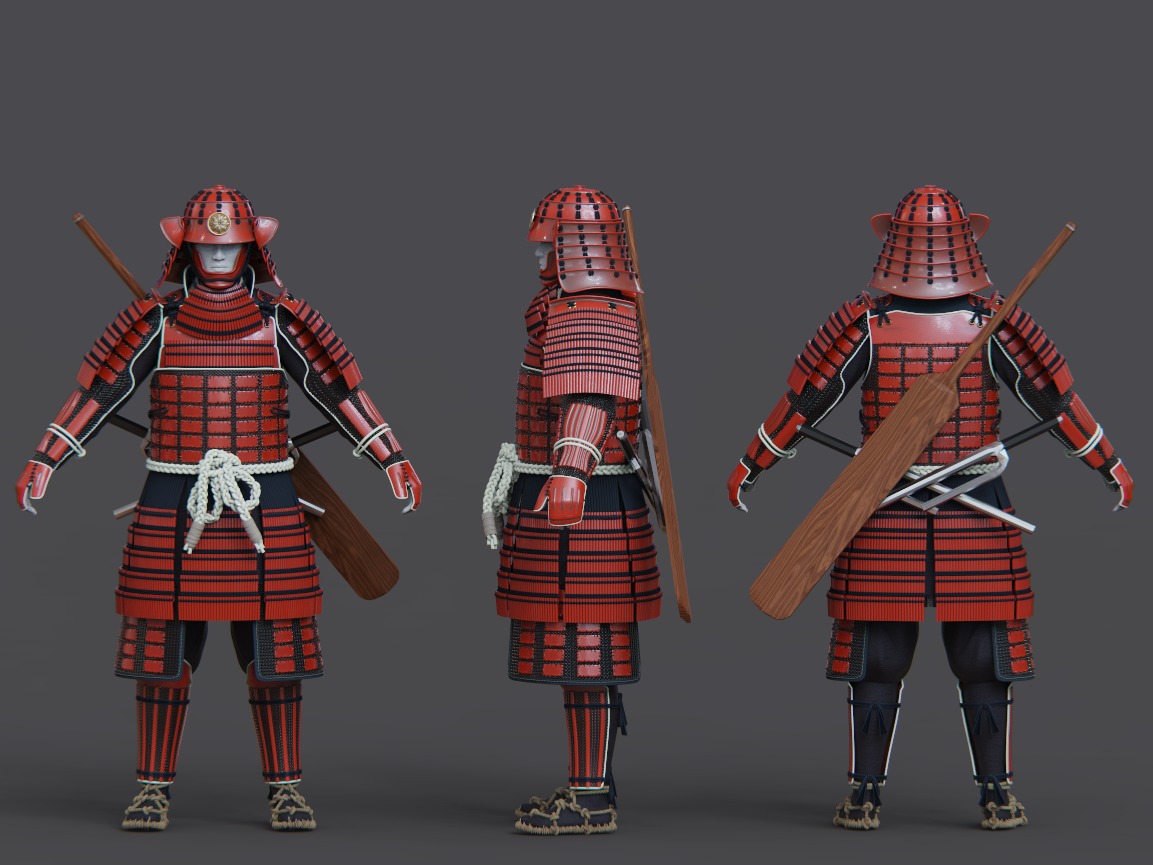 03-ancient japanese armor 3D model_5