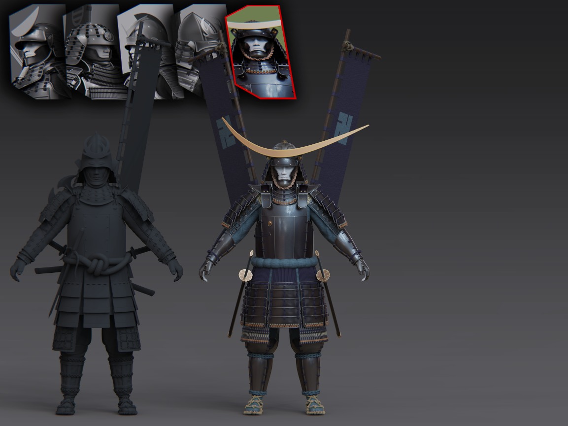 03-ancient japanese armor 3D model_13