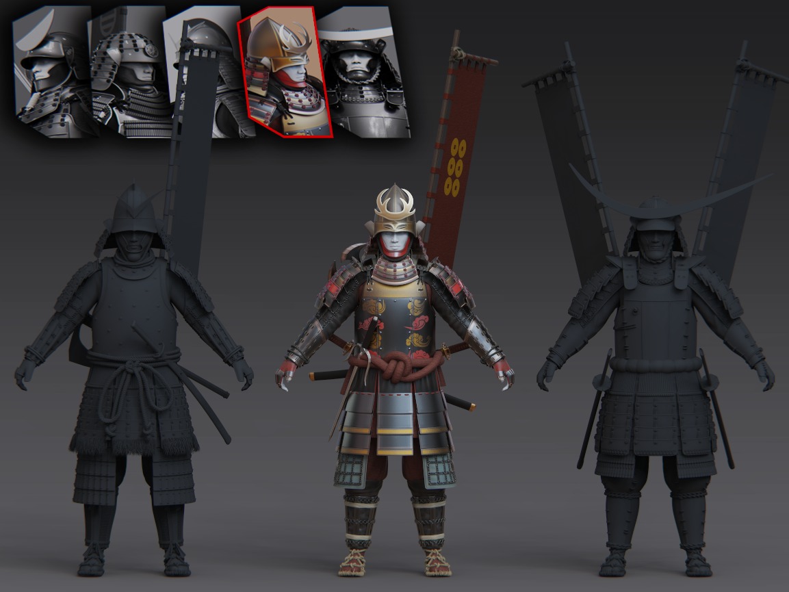 03-ancient japanese armor 3D model_10