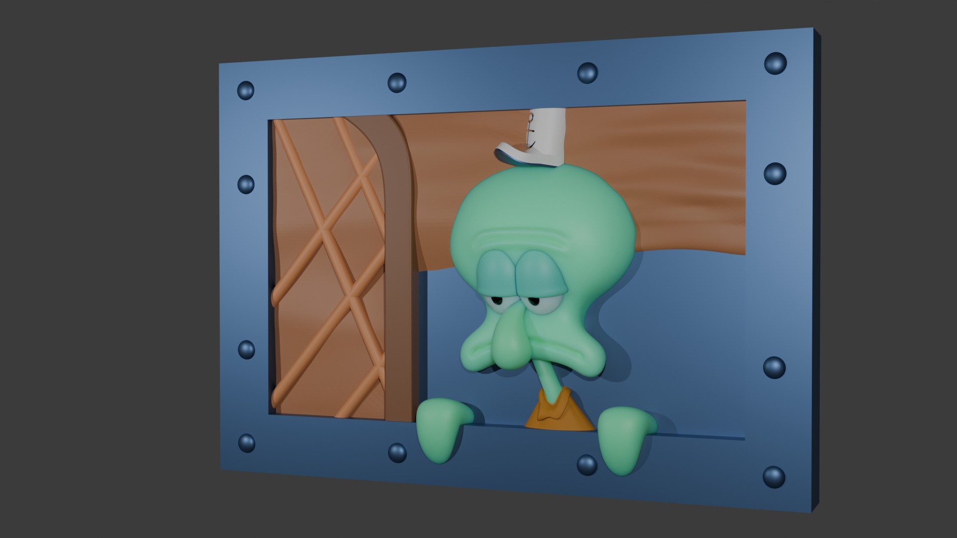 Squidward in Perspective 3D print model_5