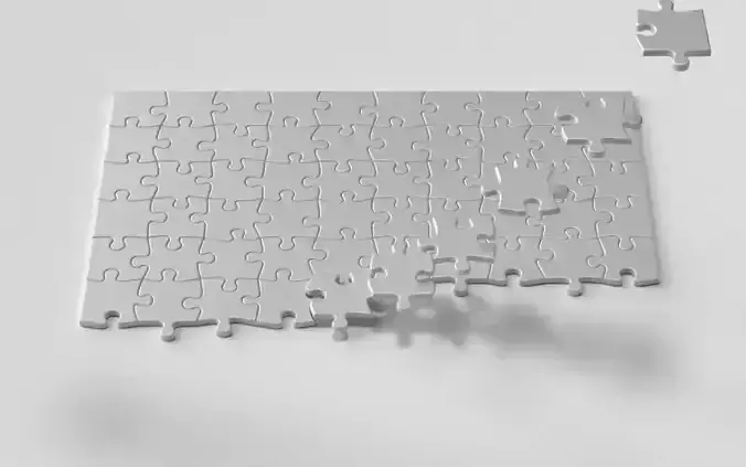 Animated Jigsaw Puzzle 3D model