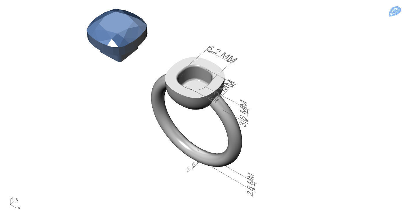 Nudo Classic Ring 3D print model_4
