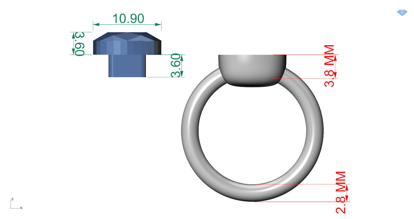 Nudo Classic Ring 3D print model_3