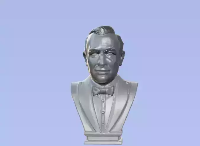 James Bond Bust  3D Printable Spy Icon Statue 3D print model