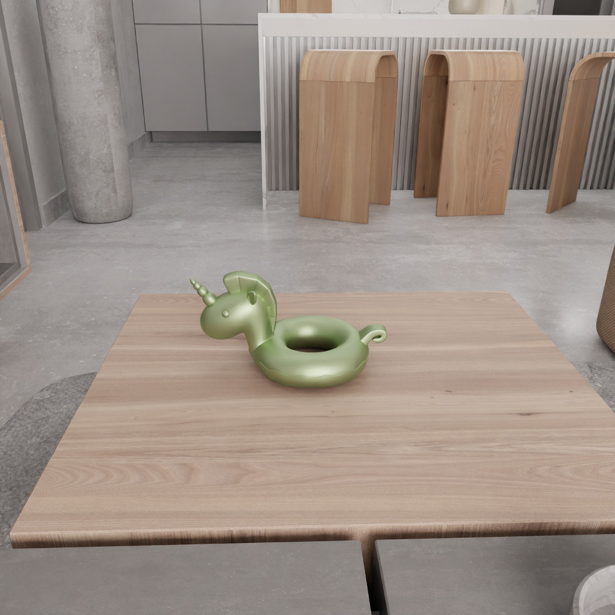 Inflatable Unicorn Sea Bed - 373 3D print model_12