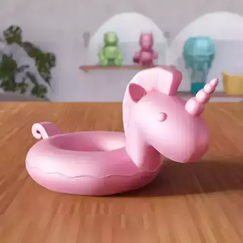 Inflatable Unicorn Sea Bed - 373 3D print model Inflatable Unicorn Sea Bed - 373 3D print model