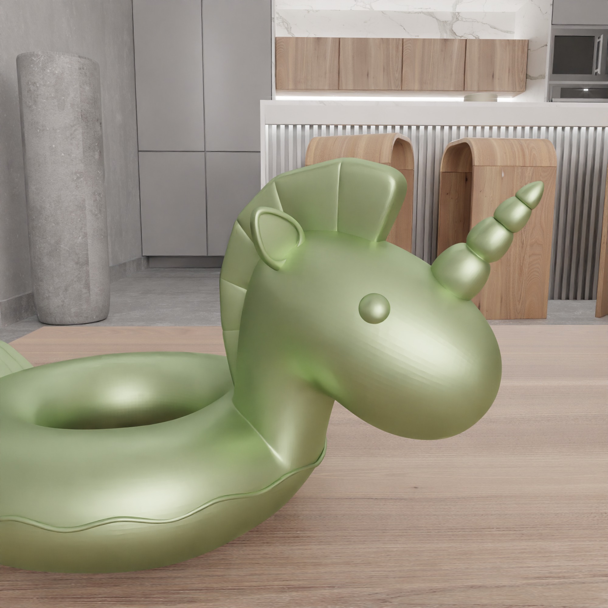 Inflatable Unicorn Sea Bed - 373 3D print model_11