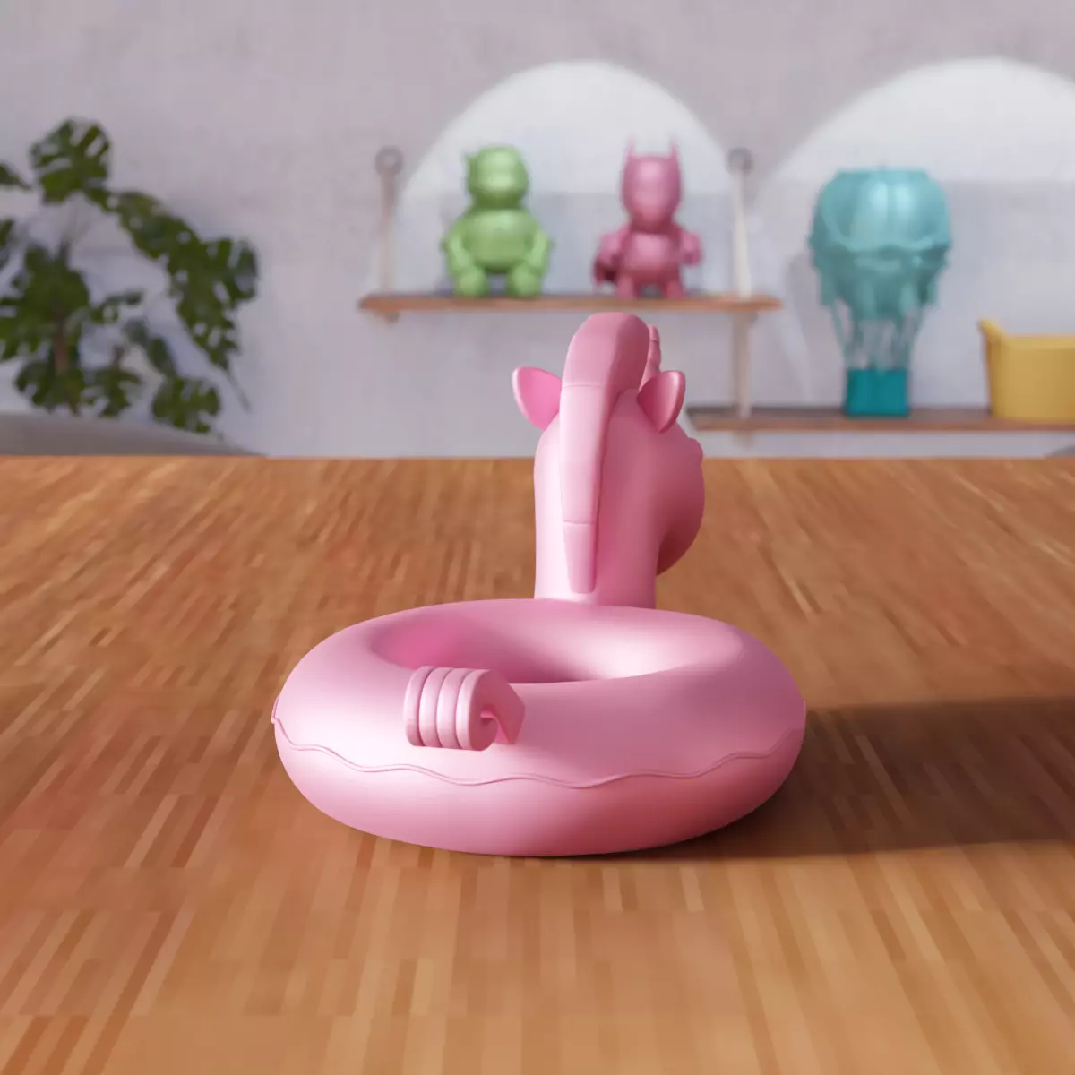 Inflatable Unicorn Sea Bed - 373 3D print model_2