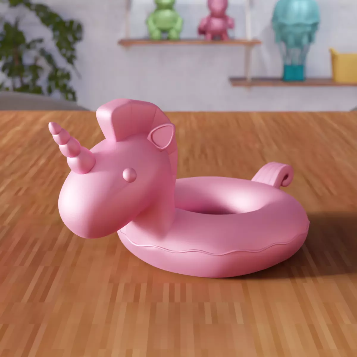 Inflatable Unicorn Sea Bed - 373 3D print model_4