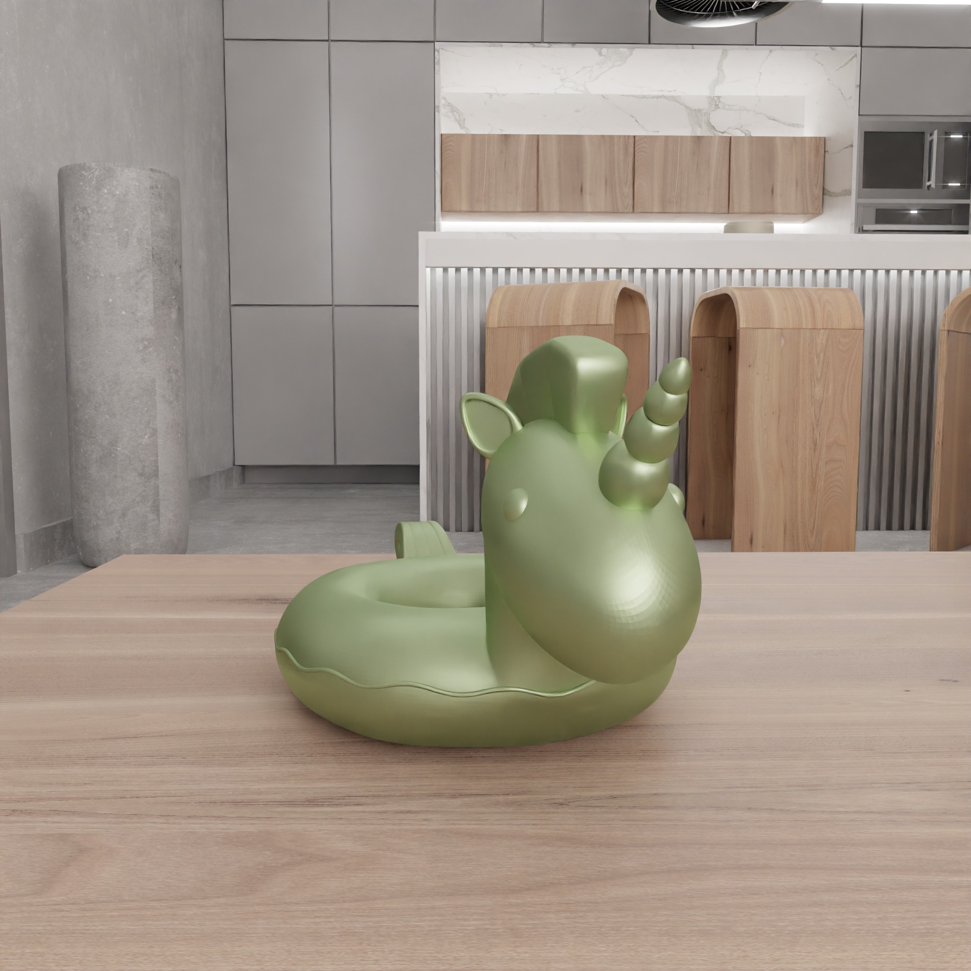 Inflatable Unicorn Sea Bed - 373 3D print model_9