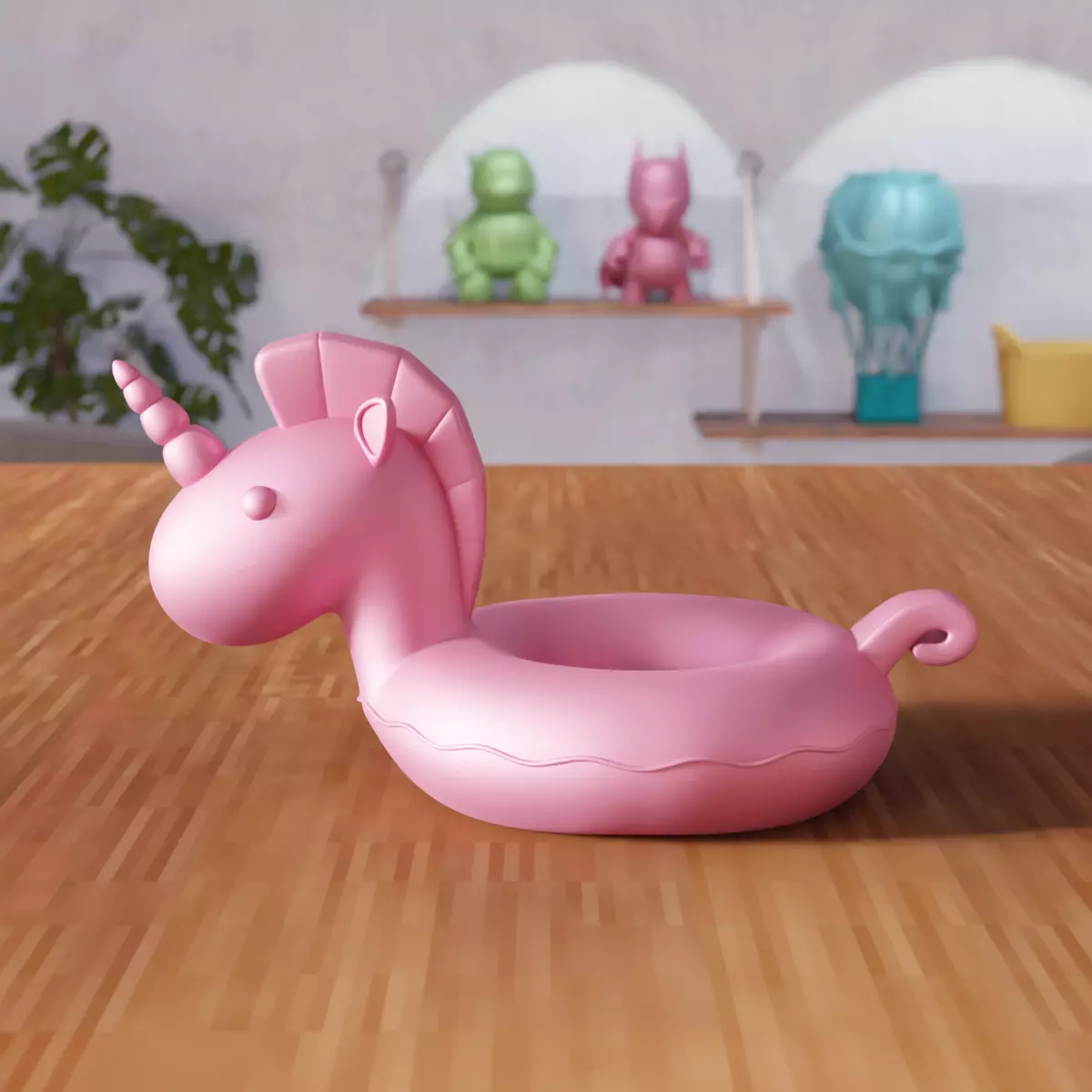 Inflatable Unicorn Sea Bed - 373 3D print model_1