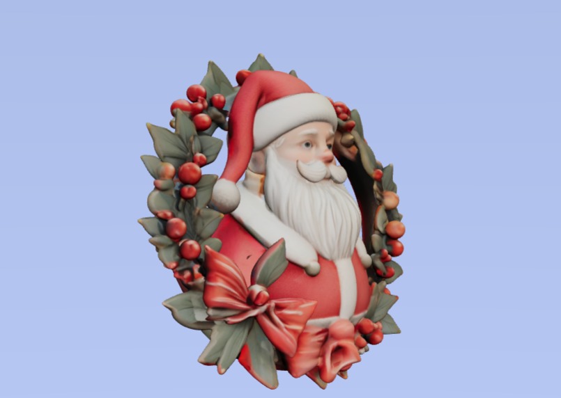 Christmas Decor 3D Printable Santa  3D print model_1