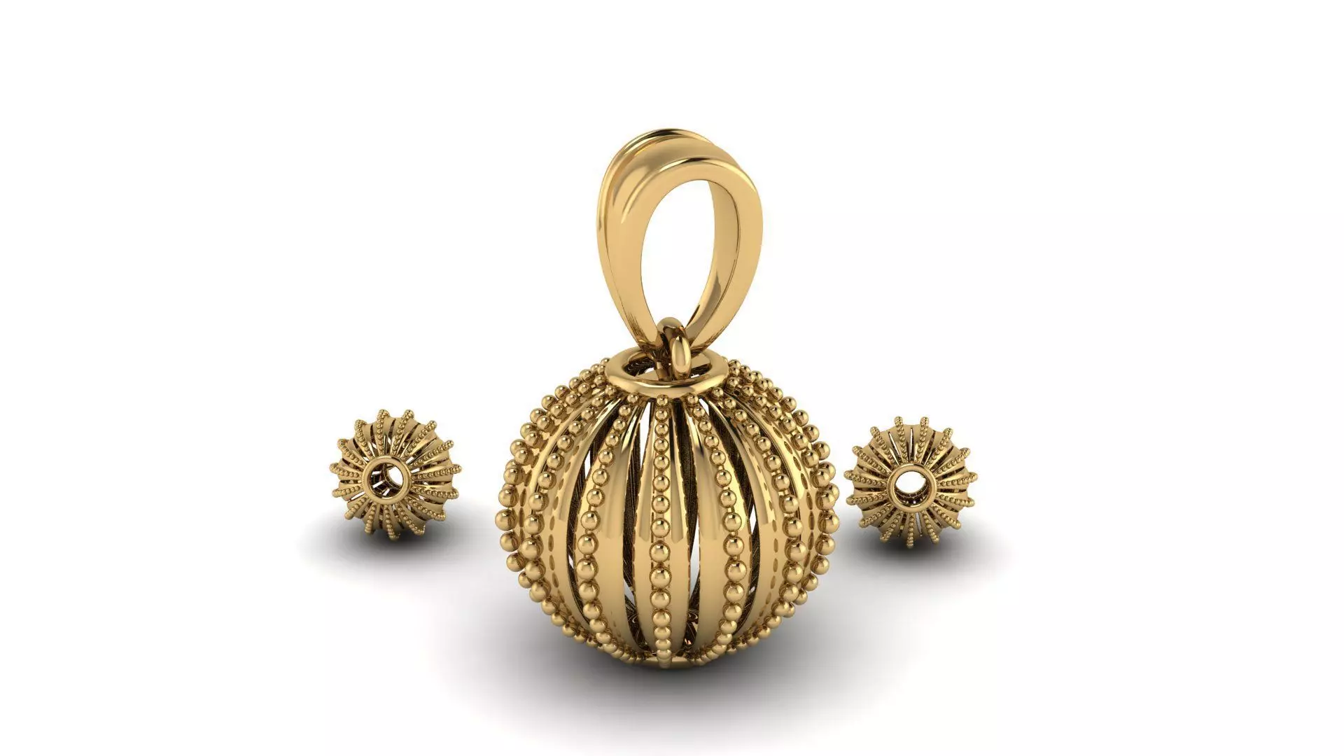SIMPLE BALL STYLE LOCKET SET 3D PRINTABLE MODEL 3D print model_0