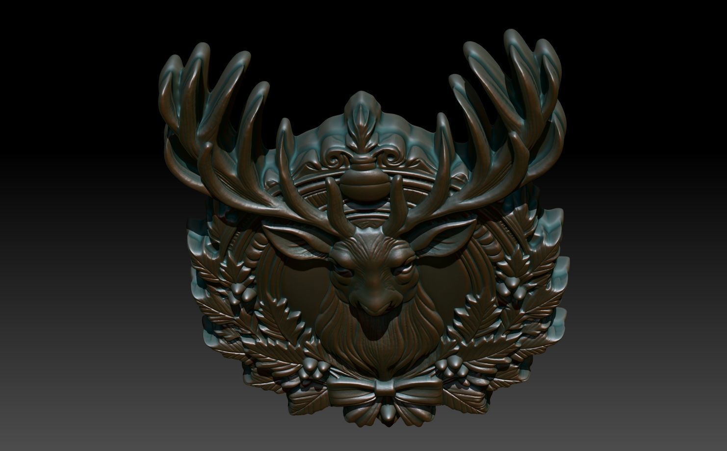 Christmas Reindeer basrelief 03 241204 3D print model_3