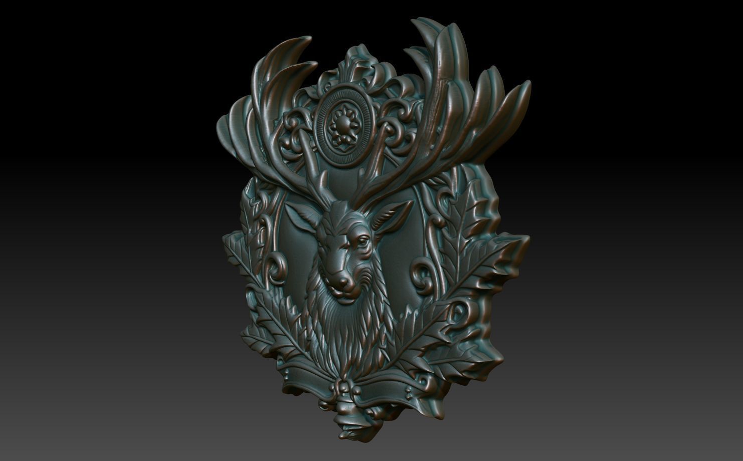 Christmas Reindeer basrelief 01 241204 3D print model_1