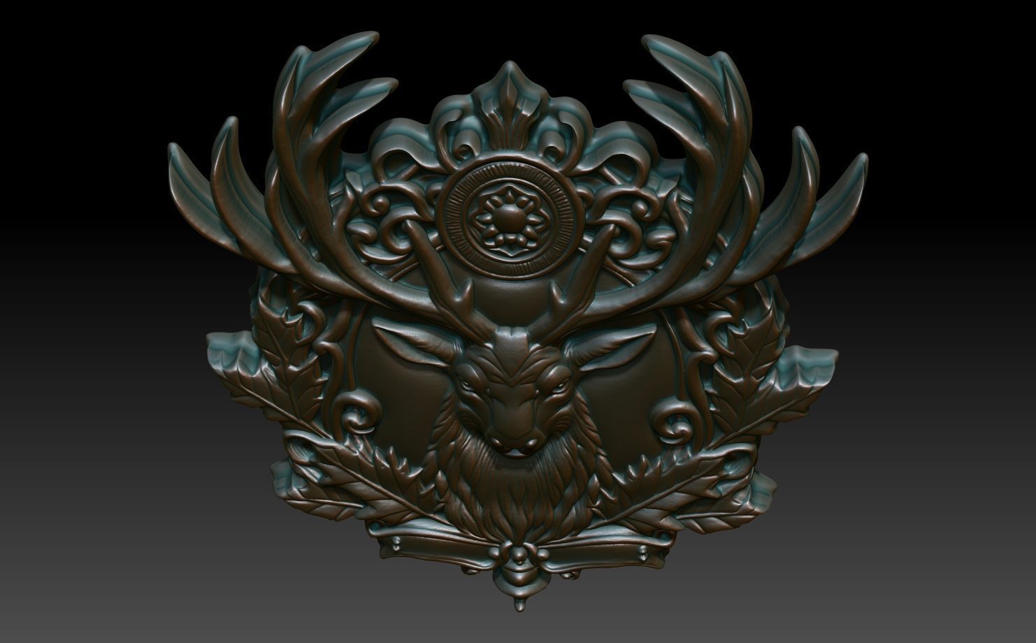 Christmas Reindeer basrelief 01 241204 3D print model_6