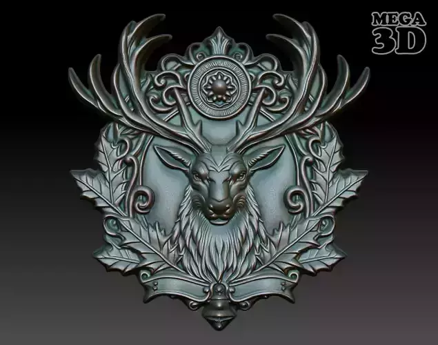 Christmas Reindeer basrelief 01 241204 3D print model