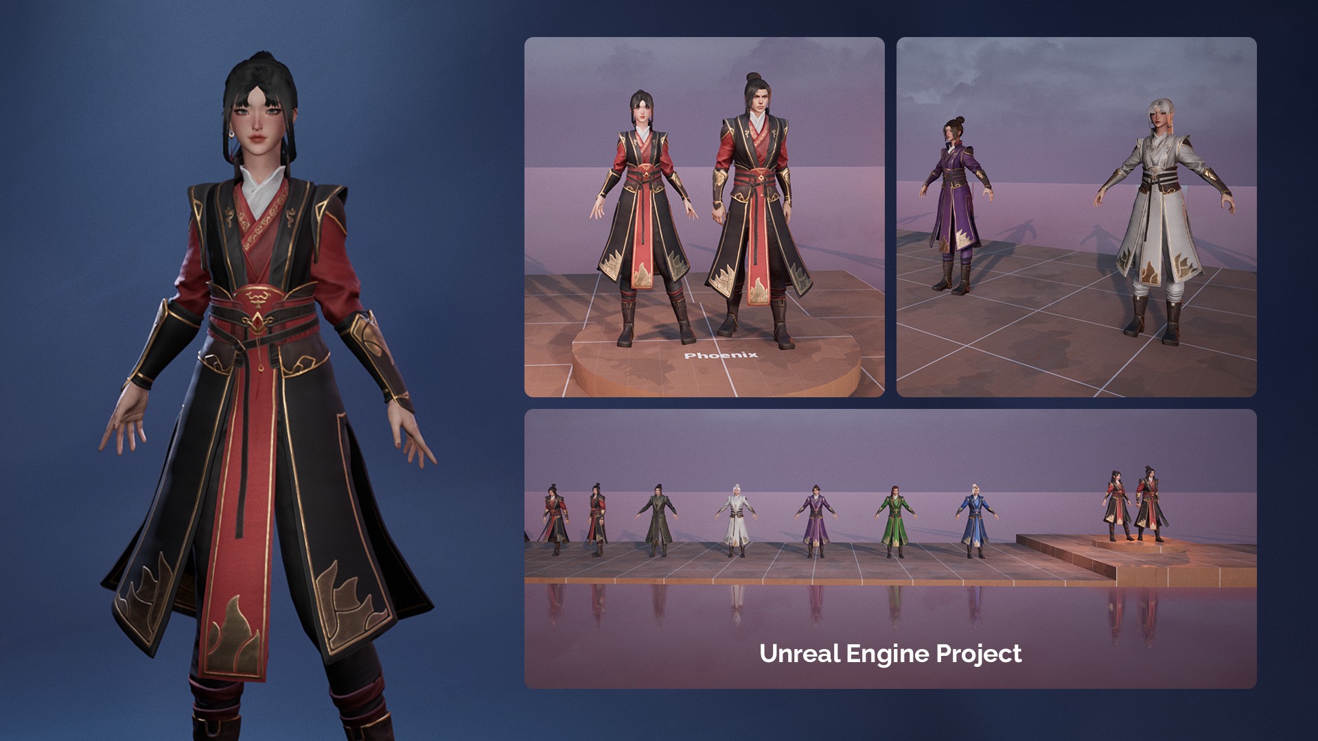 Phoenix Firebender - Game Ready Low-poly 3D model_16