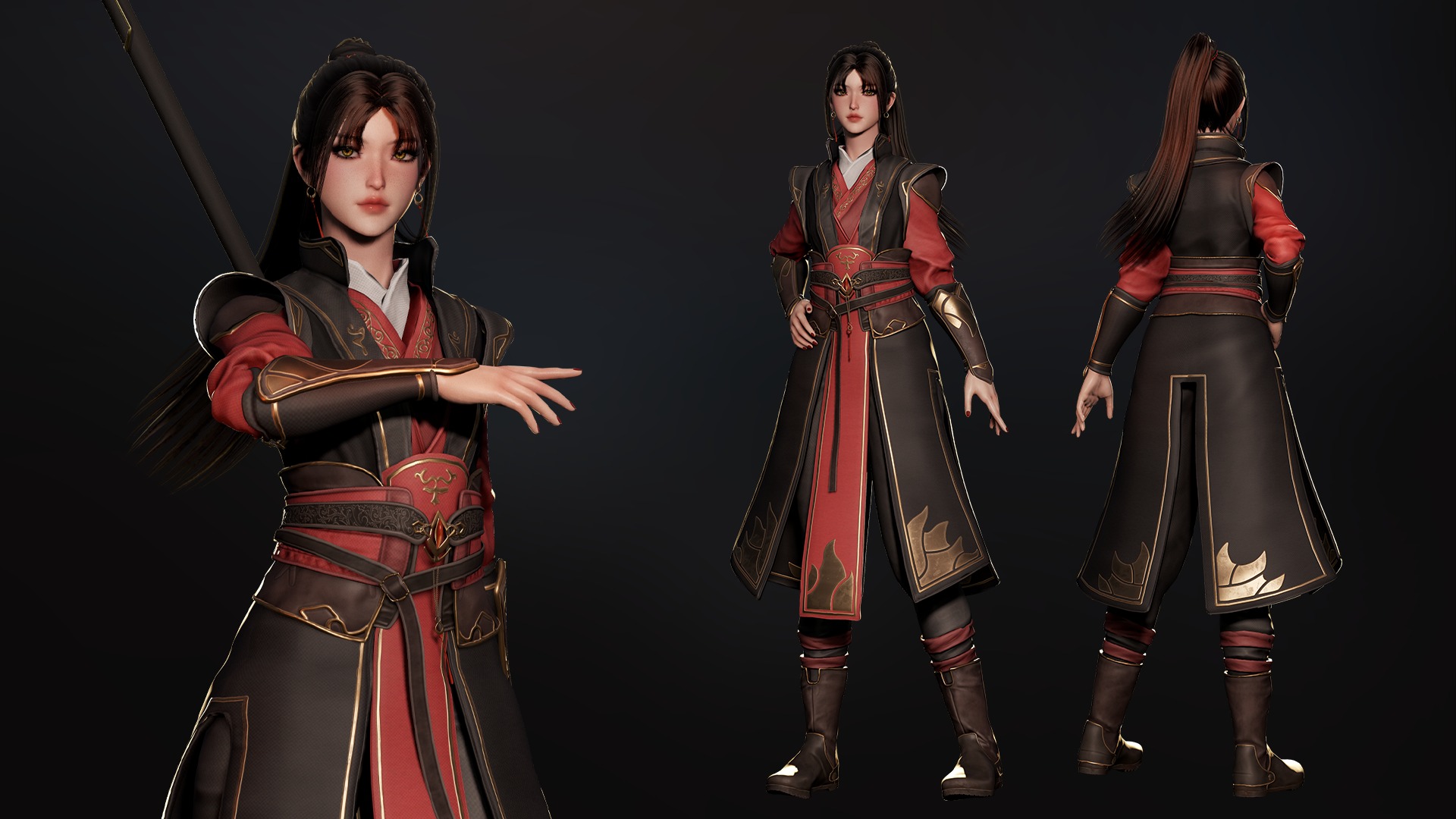 Phoenix Firebender - Game Ready Low-poly 3D model_4