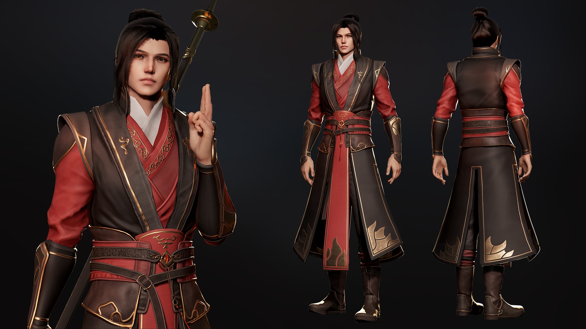 Phoenix Firebender - Game Ready Low-poly 3D model_3