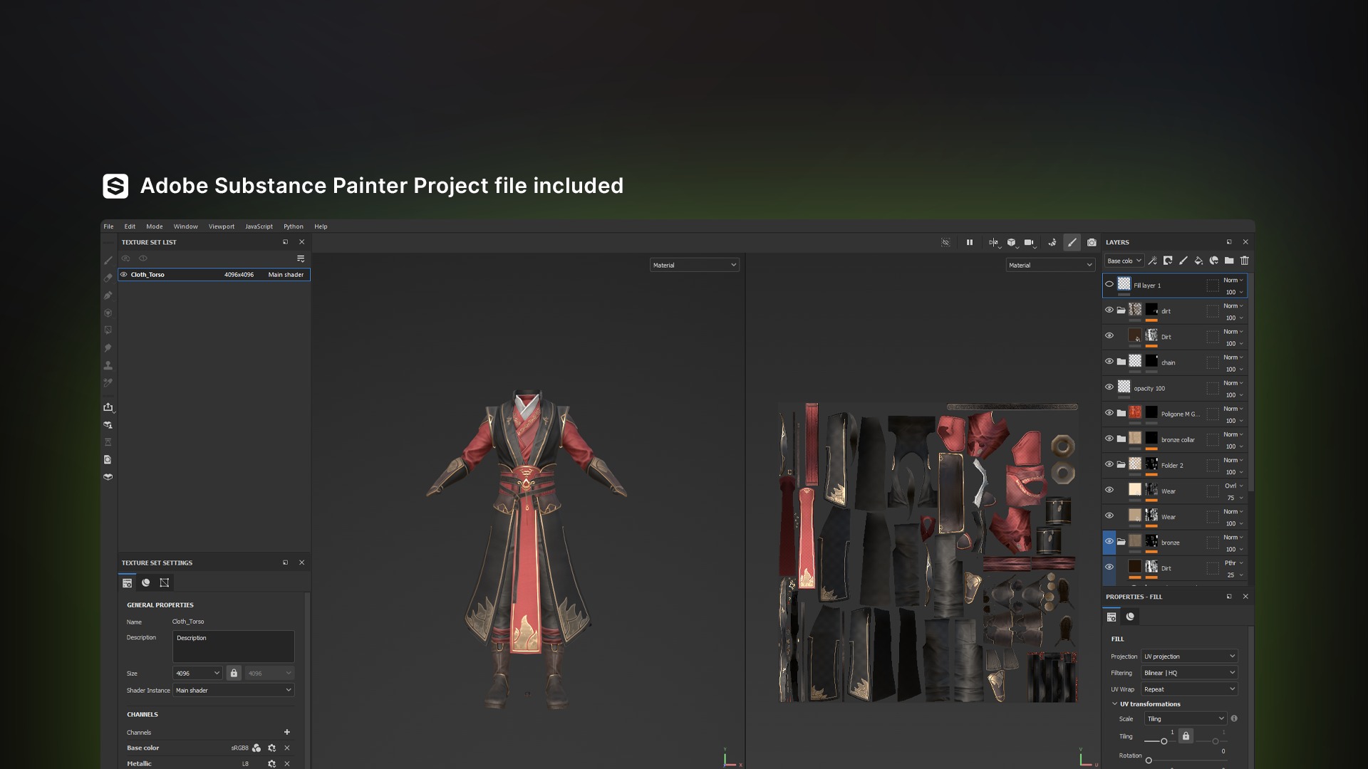 Phoenix Firebender - Game Ready Low-poly 3D model_20
