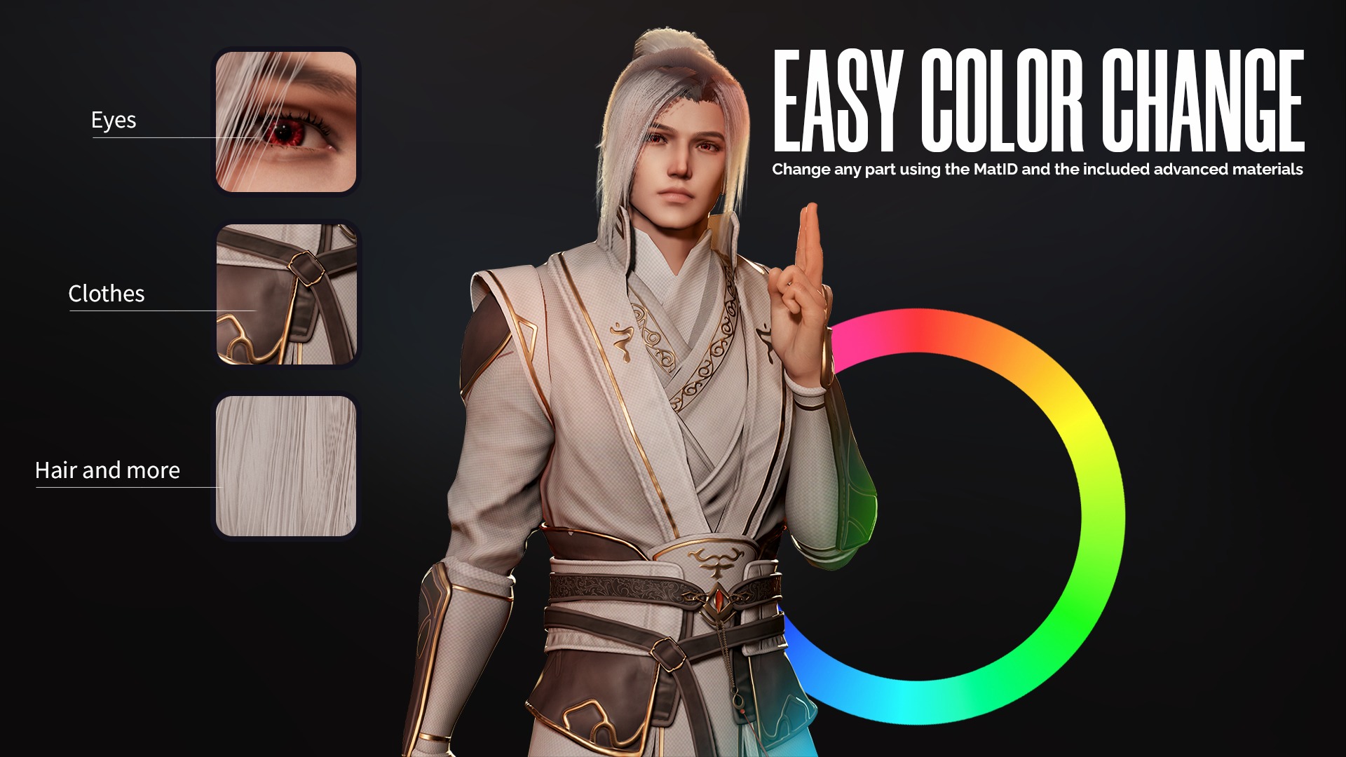 Phoenix Firebender - Game Ready Low-poly 3D model_5