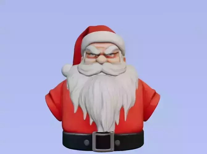 Santa Bust 3D Printable Holiday Decor Statue 3D print model Santa Bust 3D Printable Holiday Decor Statue 3D print model