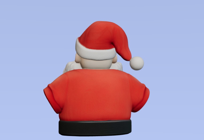 Santa Bust 3D Printable Holiday Decor Statue 3D print model_1
