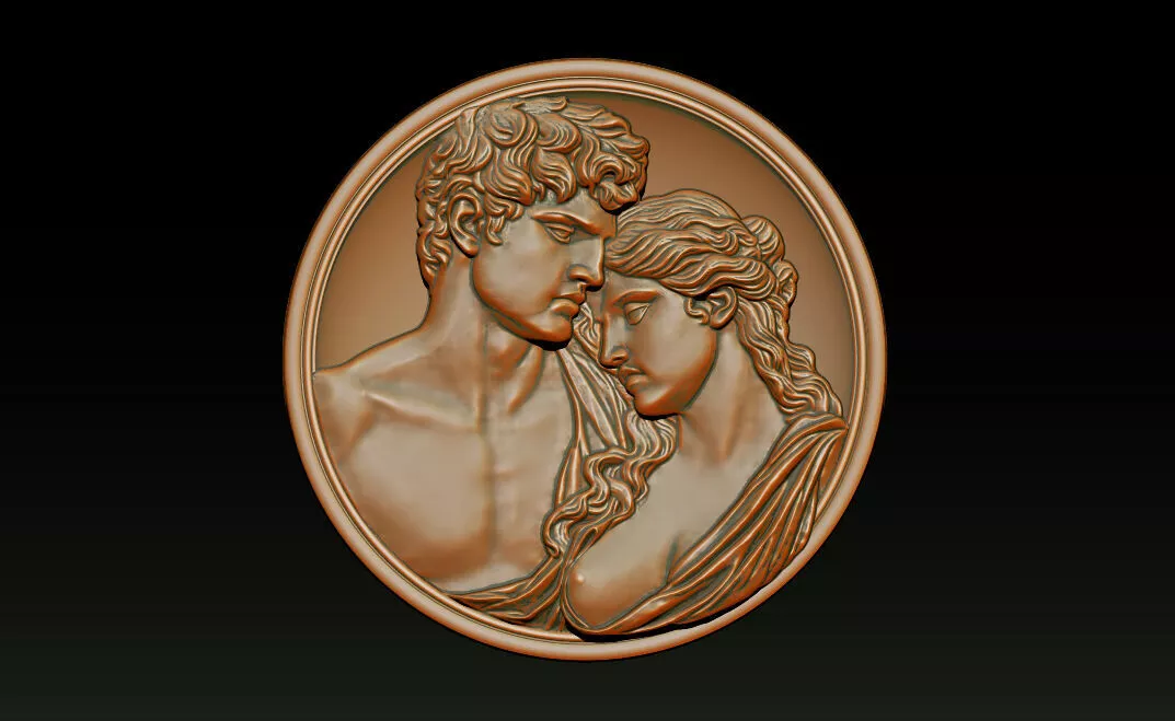 Eternal Love Relief Model 3D print model