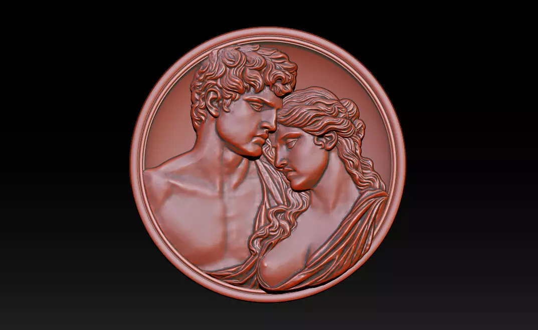 Eternal Love Relief Model 3D print model