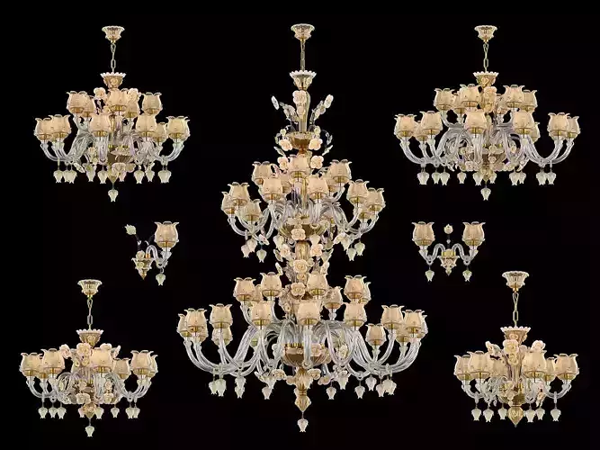 89268 Osgona Collection of Murano Glass Lamps 