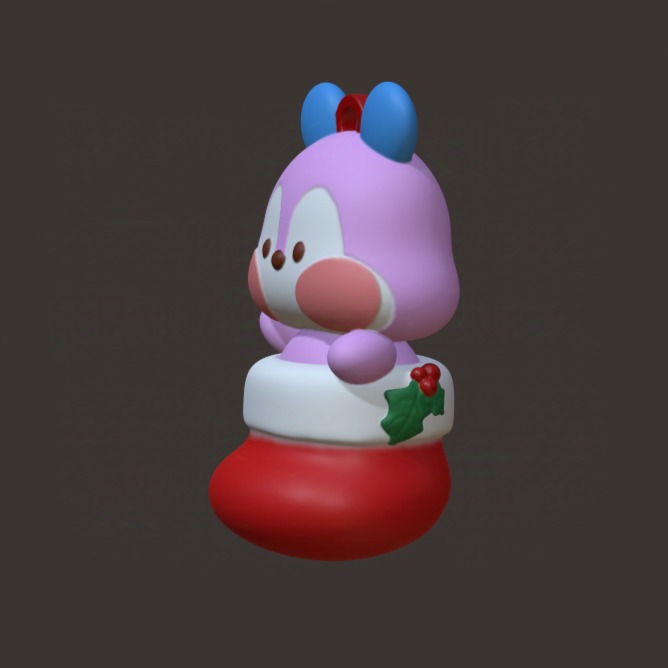BT21 Minini Christmas Tree Decoration - Christmas Sock Mang 3D print model_1