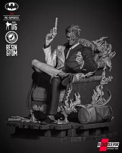 B3DSERK Two Face Sculpture