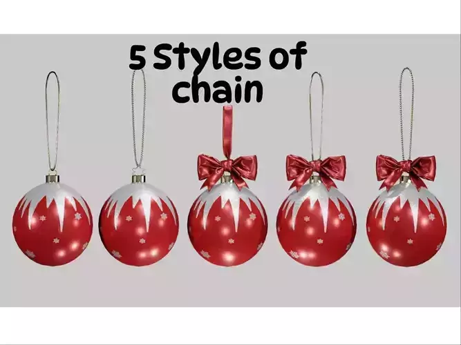 Christmas ornaments style 14 3D model