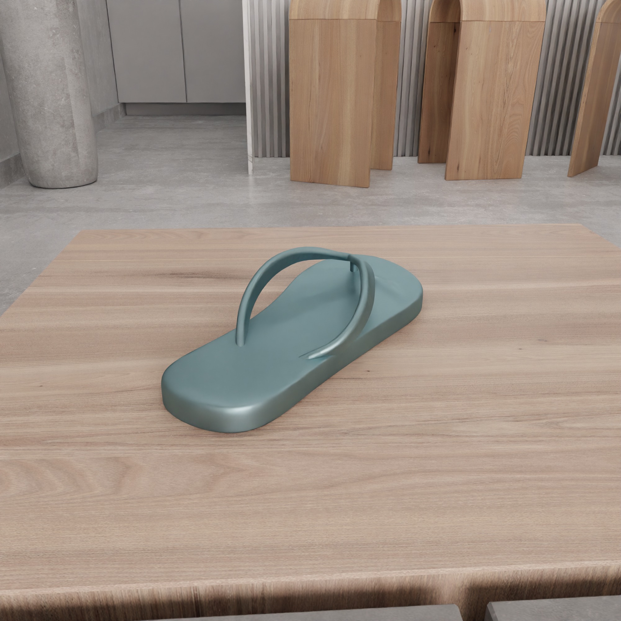 Printable Flip Flops  3D print model_3