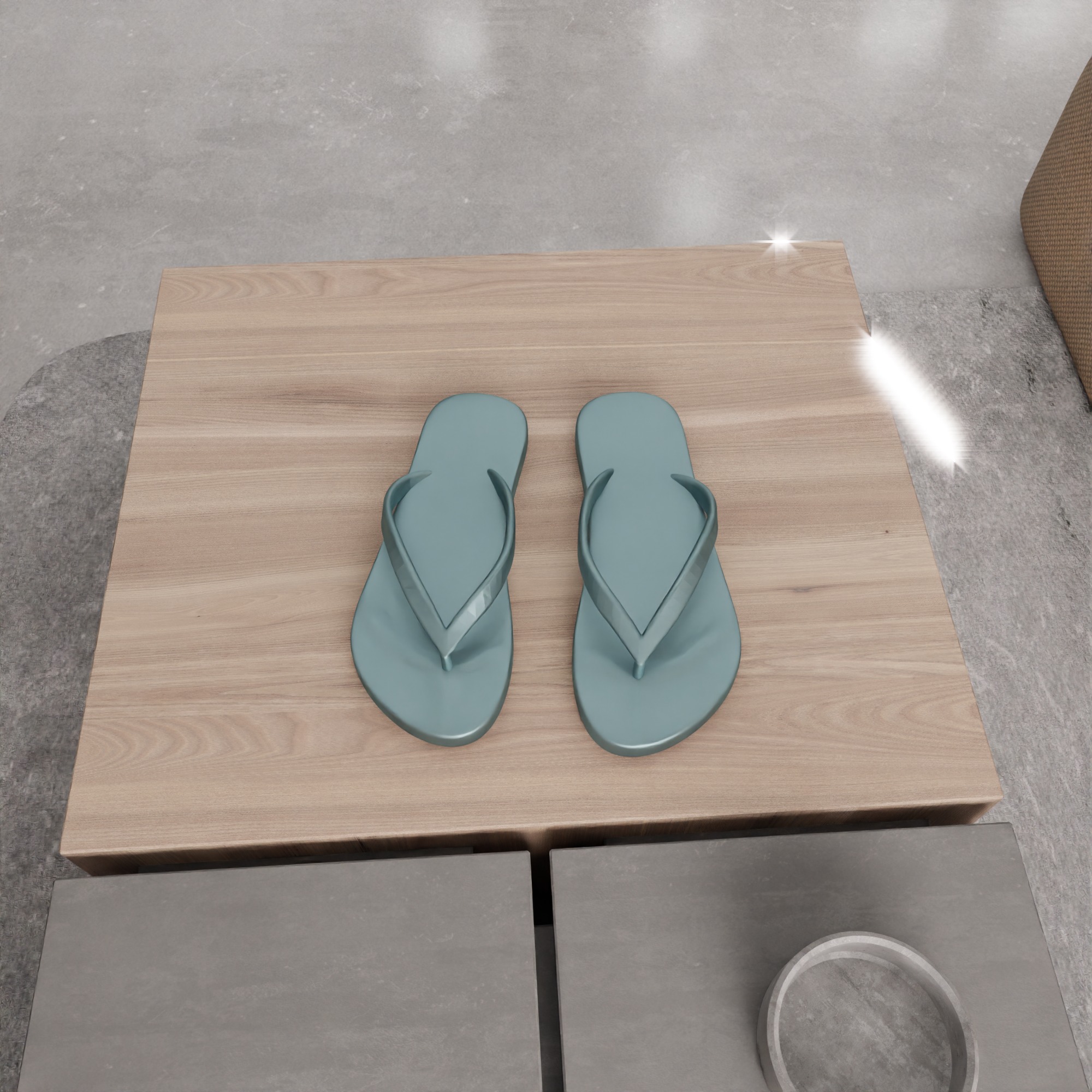 Printable Flip Flops  3D print model_0