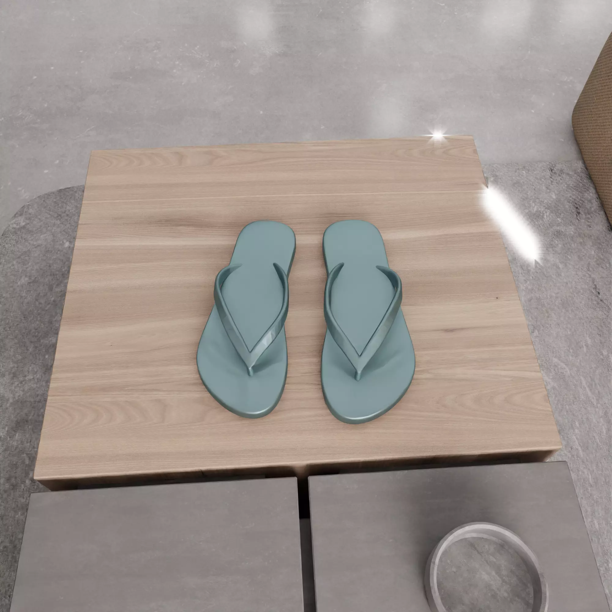 Printable Flip Flops  3D print model_0