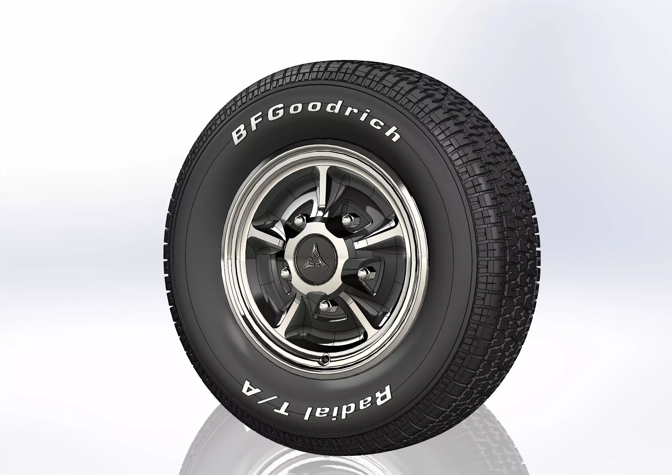 Wheels for Dodge Dart GTS 1969 scale model 3D print model_0