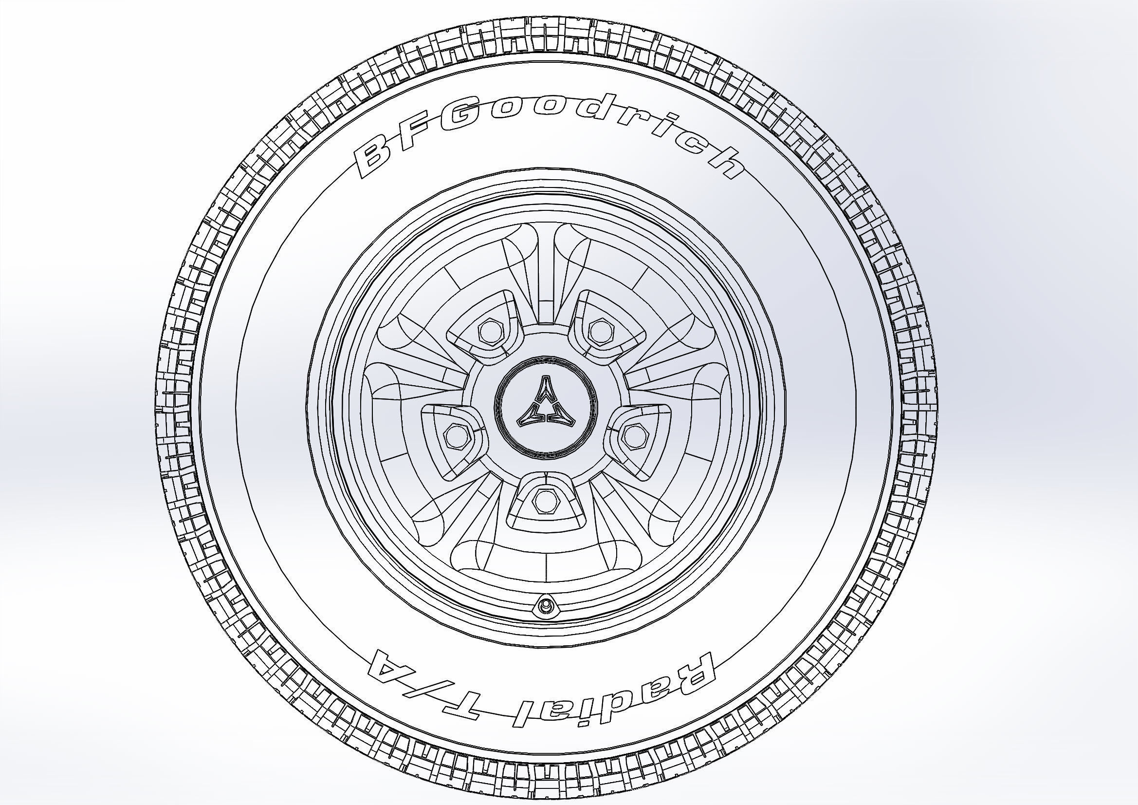 Wheels for Dodge Dart GTS 1969 scale model 3D print model_9