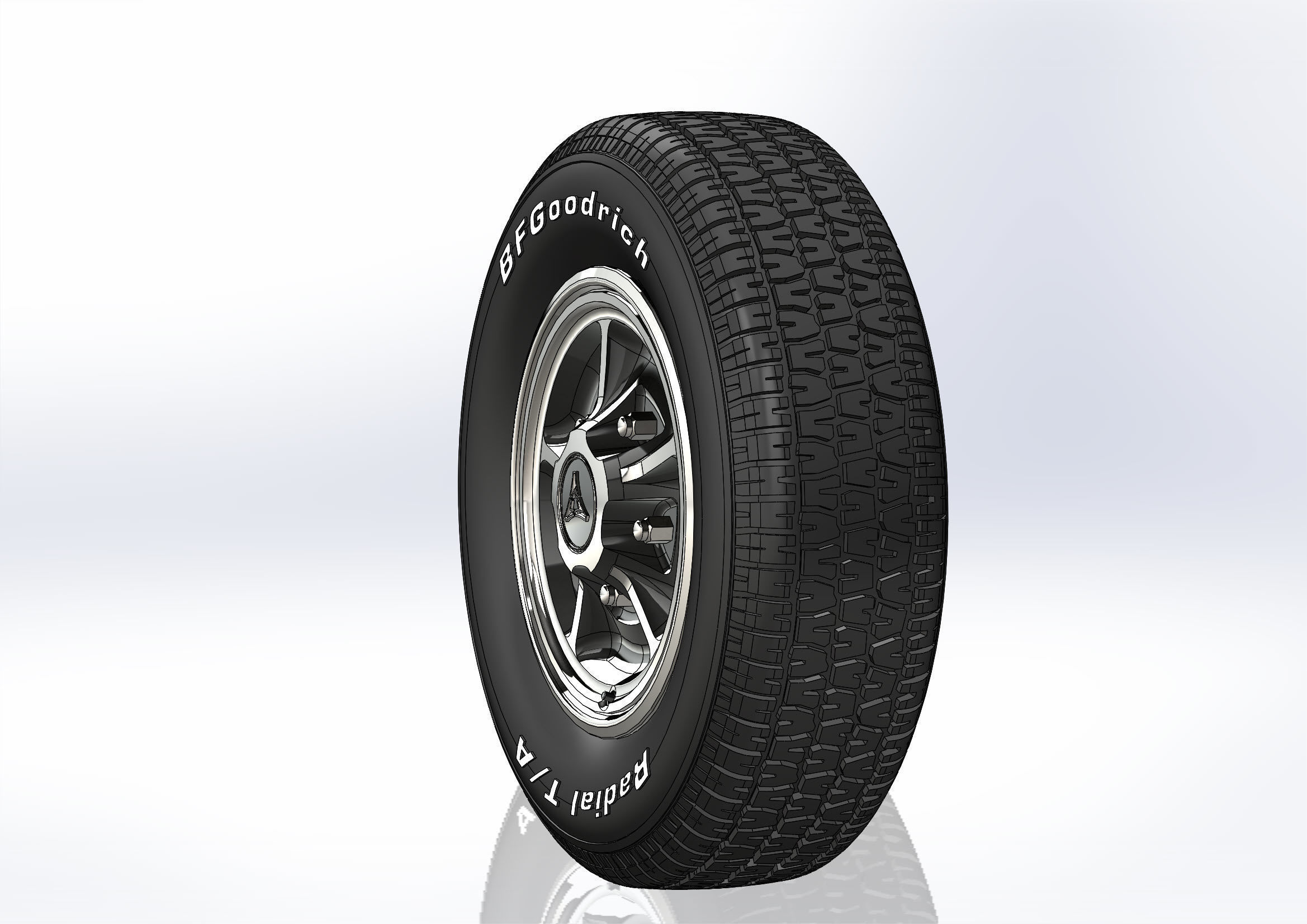 Wheels for Dodge Dart GTS 1969 scale model 3D print model_3