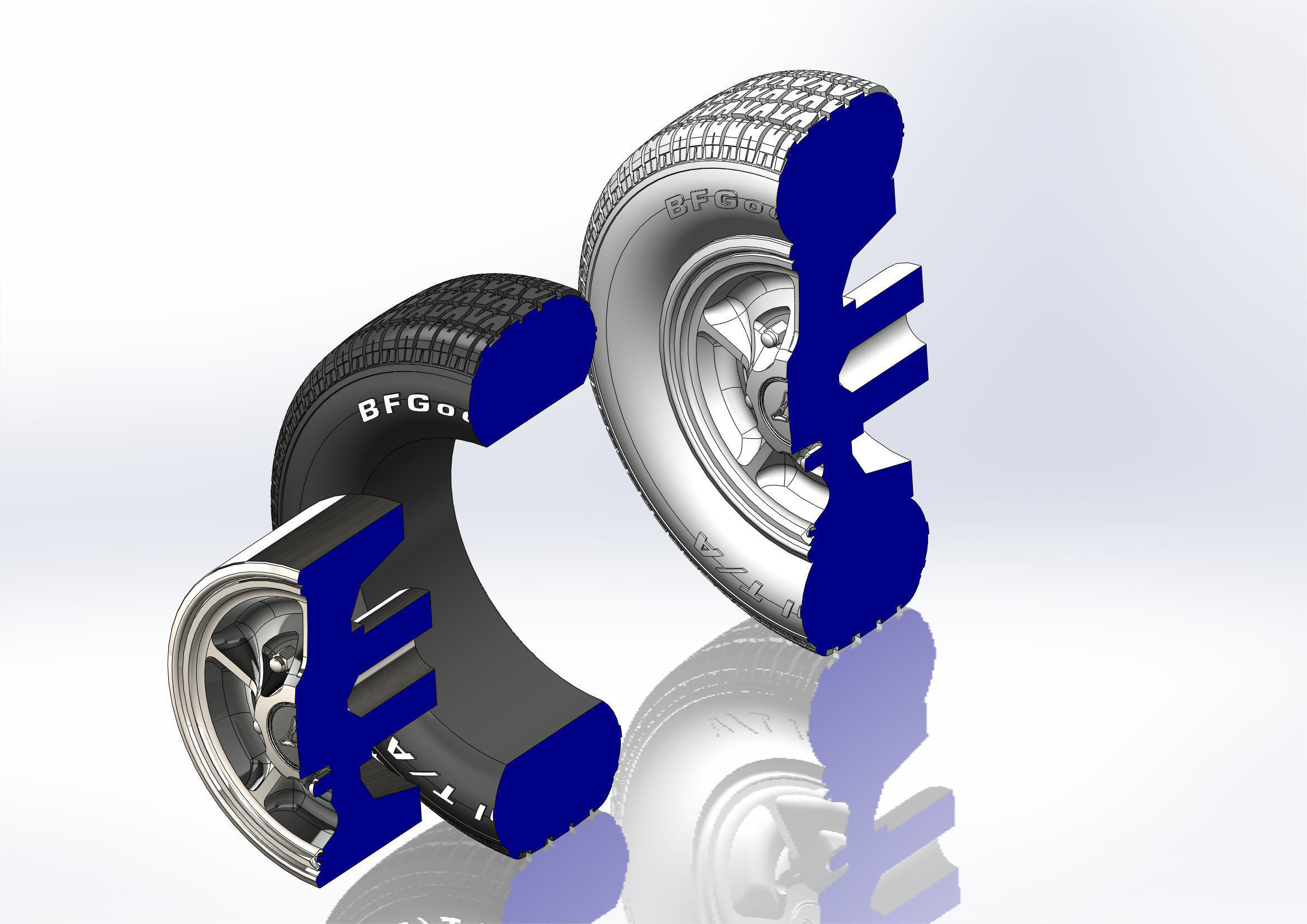 Wheels for Dodge Dart GTS 1969 scale model 3D print model_11