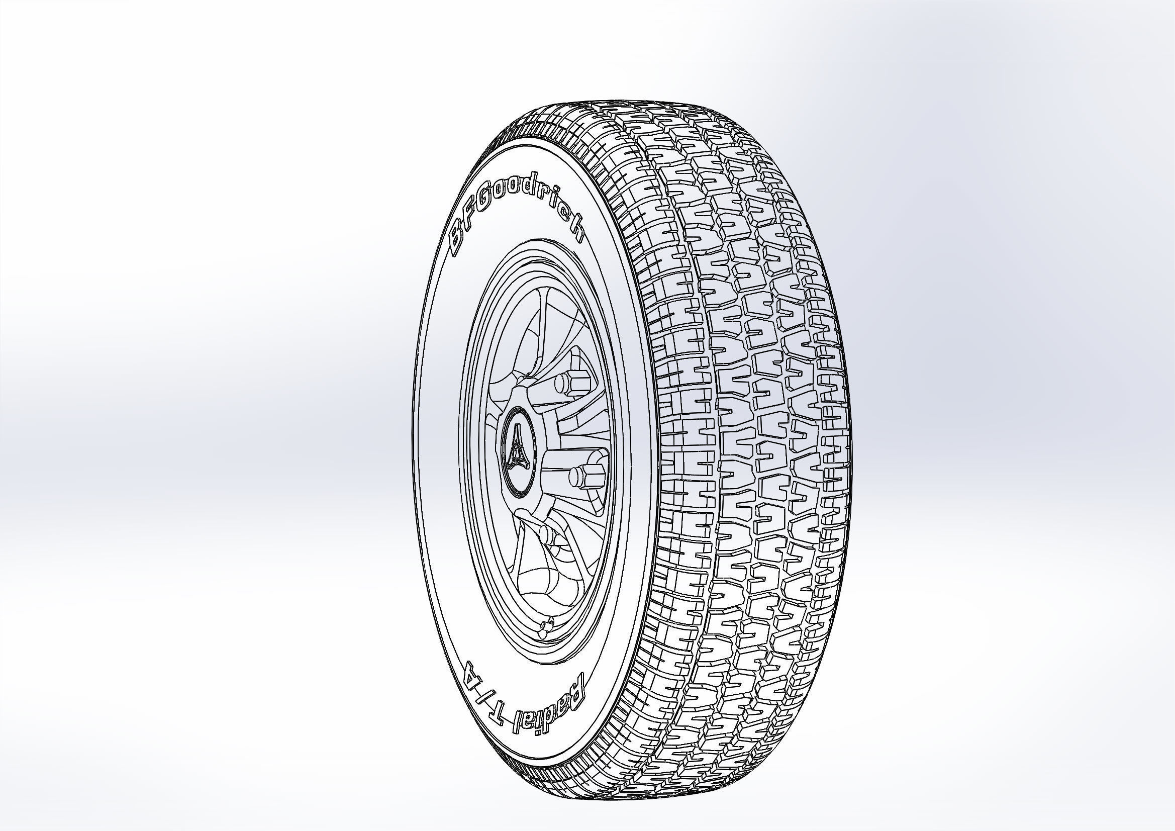 Wheels for Dodge Dart GTS 1969 scale model 3D print model_4