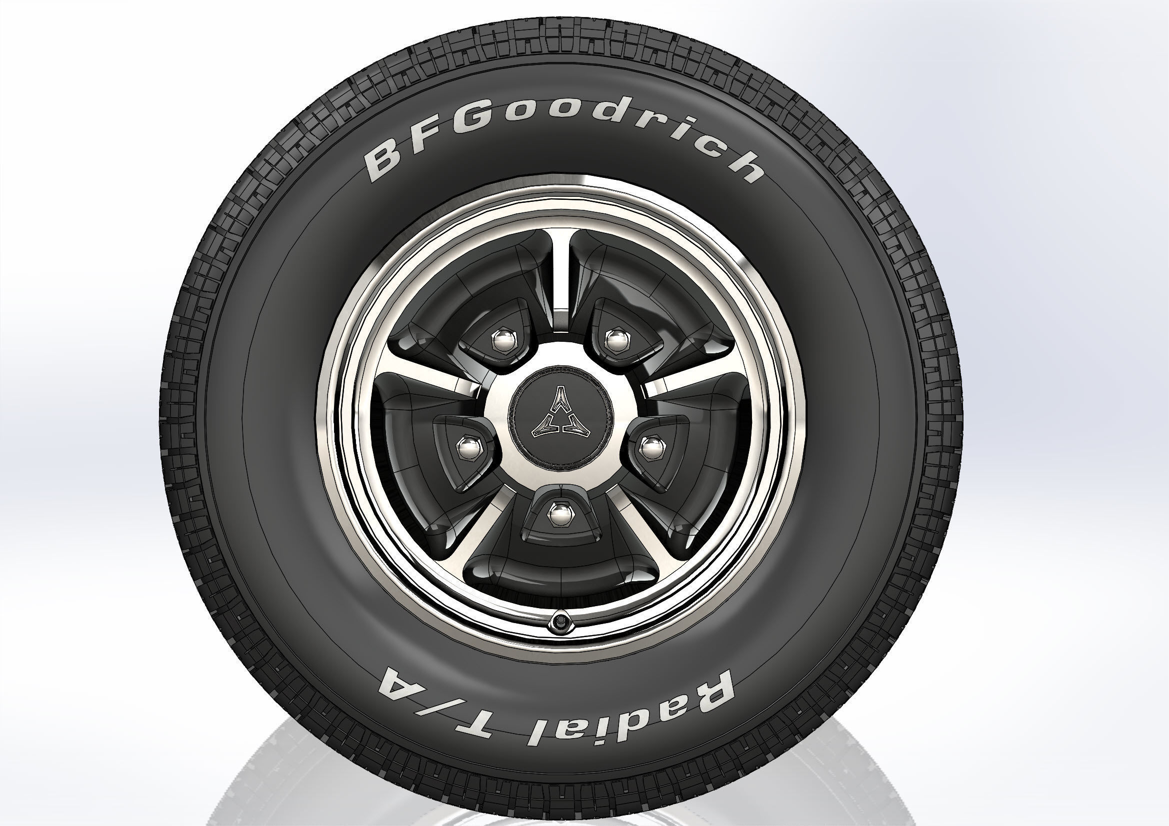 Wheels for Dodge Dart GTS 1969 scale model 3D print model_8
