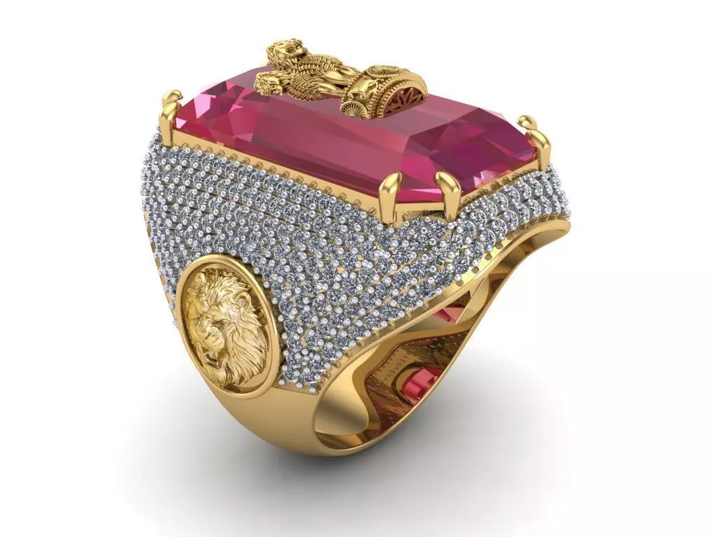 Big Ruby Ashoka Ring - 240125 3D print model