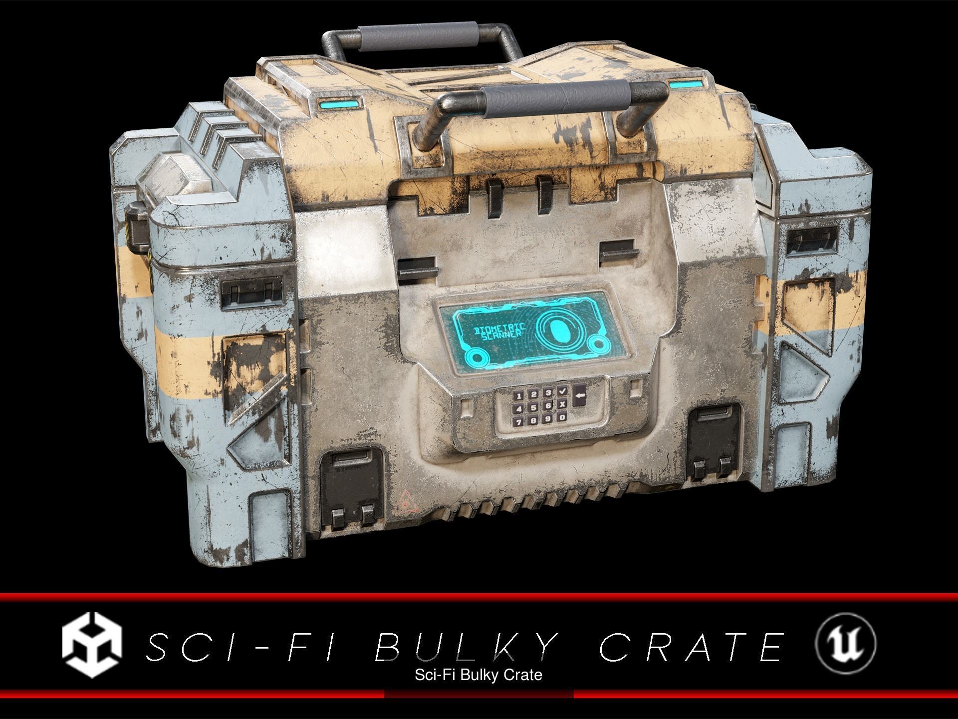 Sci-Fi Crates and Canisters Pack  3D Model Collection_22